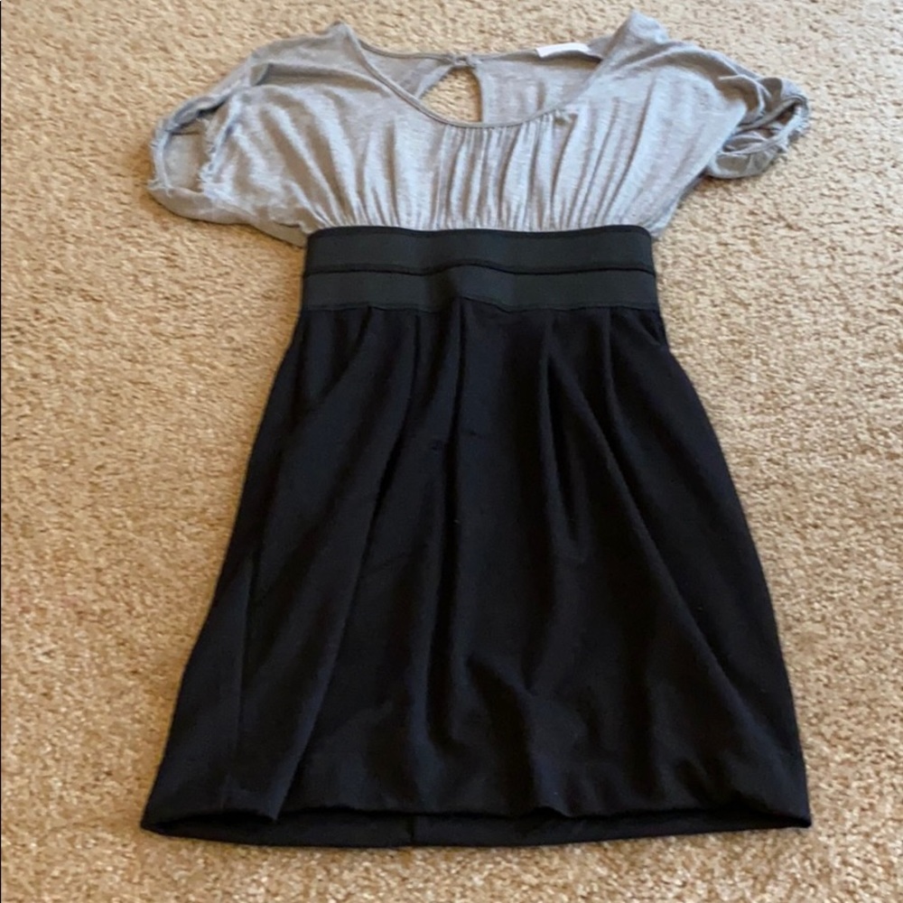 black and grey dress